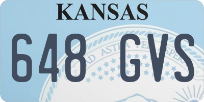 KS license plate 648GVS