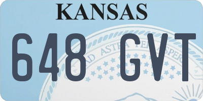 KS license plate 648GVT