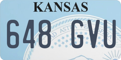 KS license plate 648GVU