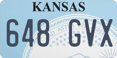 KS license plate 648GVX