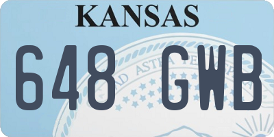 KS license plate 648GWB