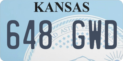 KS license plate 648GWD