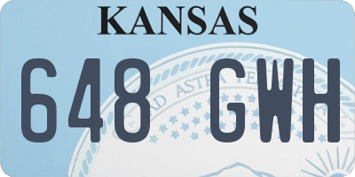 KS license plate 648GWH