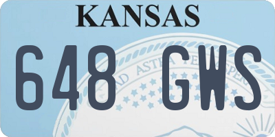 KS license plate 648GWS