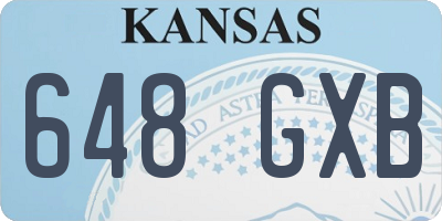 KS license plate 648GXB