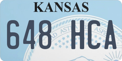 KS license plate 648HCA