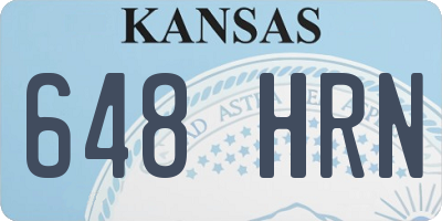 KS license plate 648HRN