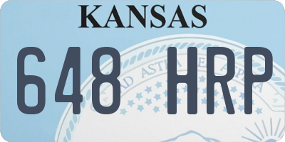 KS license plate 648HRP