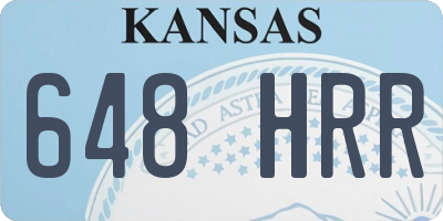 KS license plate 648HRR