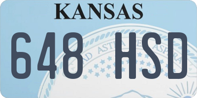 KS license plate 648HSD