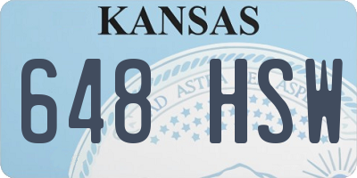 KS license plate 648HSW