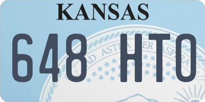 KS license plate 648HTO
