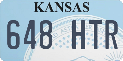 KS license plate 648HTR