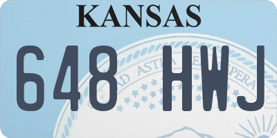 KS license plate 648HWJ