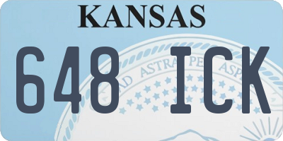 KS license plate 648ICK