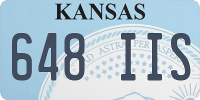 KS license plate 648IIS