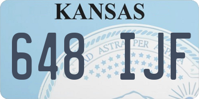 KS license plate 648IJF
