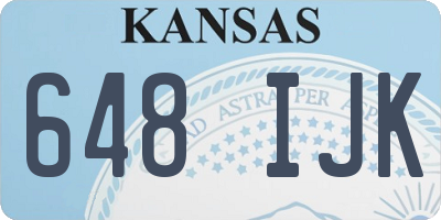 KS license plate 648IJK