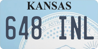KS license plate 648INL