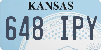 KS license plate 648IPY