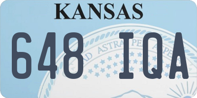 KS license plate 648IQA