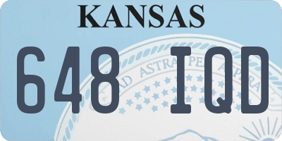 KS license plate 648IQD