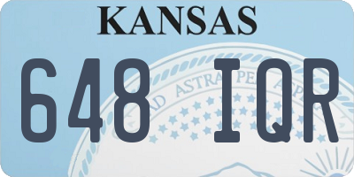 KS license plate 648IQR