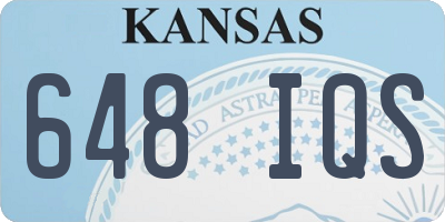 KS license plate 648IQS