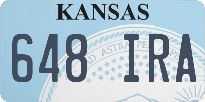 KS license plate 648IRA