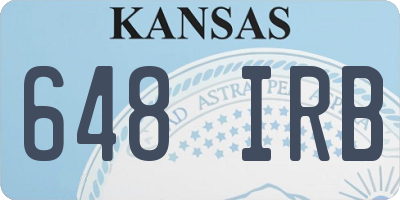 KS license plate 648IRB