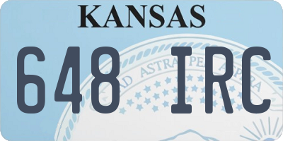 KS license plate 648IRC