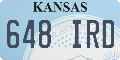 KS license plate 648IRD