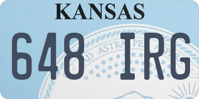 KS license plate 648IRG
