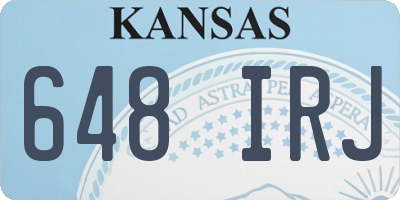 KS license plate 648IRJ