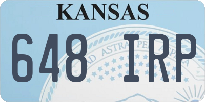 KS license plate 648IRP
