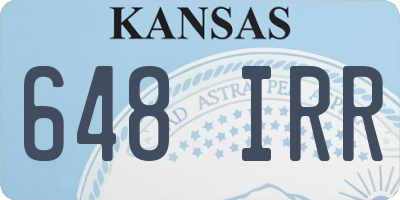 KS license plate 648IRR