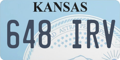 KS license plate 648IRV