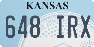 KS license plate 648IRX