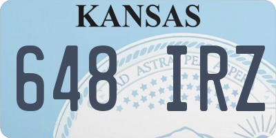 KS license plate 648IRZ