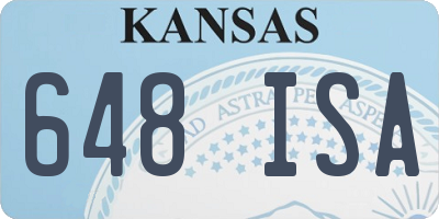KS license plate 648ISA