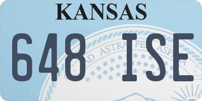 KS license plate 648ISE