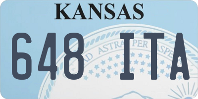 KS license plate 648ITA