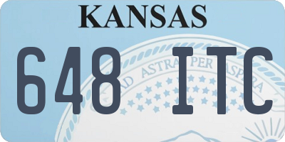 KS license plate 648ITC