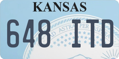 KS license plate 648ITD