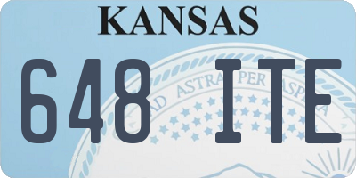 KS license plate 648ITE