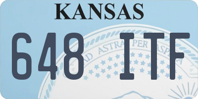 KS license plate 648ITF
