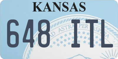 KS license plate 648ITL