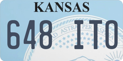 KS license plate 648ITO