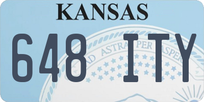 KS license plate 648ITY