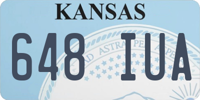 KS license plate 648IUA